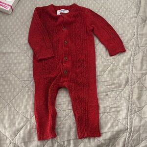 Old Navy Vibrant Red Cable Knit Footie